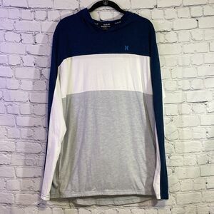 Hurley Exclusively for Buckle Lightweight Hoodie Size L Blue Grey White
